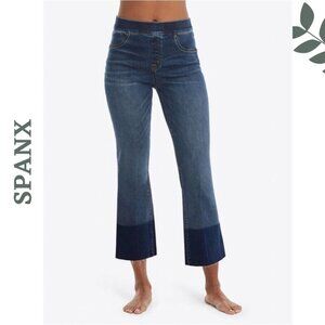 SPANX Blue Flare Wide Leg Jeans High-Rise Shaping Size 1X ( 18 - 20 )